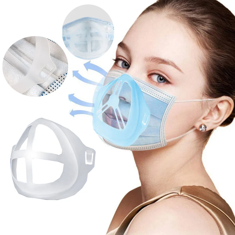 

3D Mouth Mask Support Breathing Assist Help Mask Inner Cushion Bracket Food Grade Silicone Mask Holder Washable Reusable