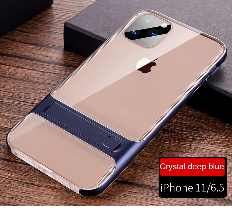 Чехол для iPhone 11 Pro Max X XS XR, чехол для 6 6 S 7 8 Plus, чехол из поликарбоната+ силиконовый чехол-подставка для телефона, защитный чехол