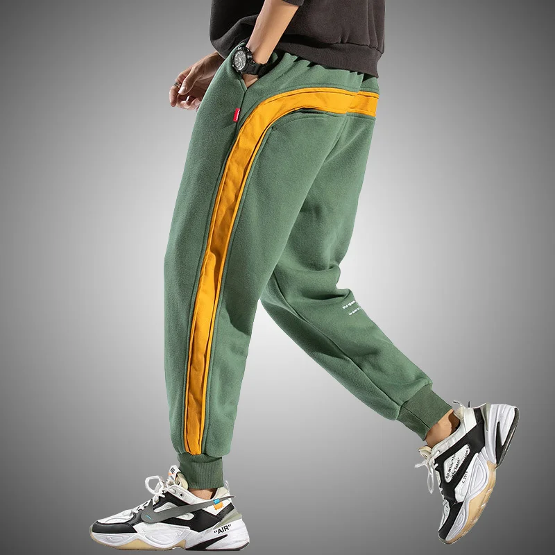 

Мужские полосатые спортивные брюки SHZQ, новые джоггеры с боковыми полосками, мужские свободные брюки в стиле хип-хоп, шаровары