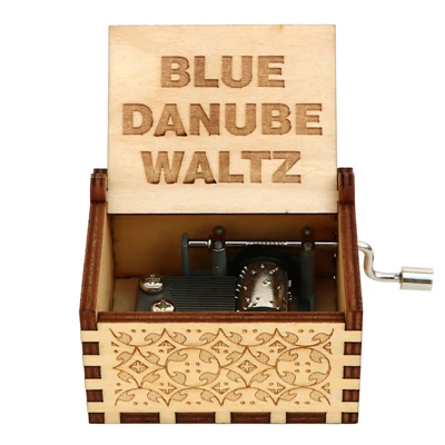 BLUE DANUBE 1 Гравировка ручной работы деревянная Настя музыкальная копилка подарок на день рождения на Рождество, дочь, подарки на день рождения для влюбленных - Цвет: BLUE DANUBE 1