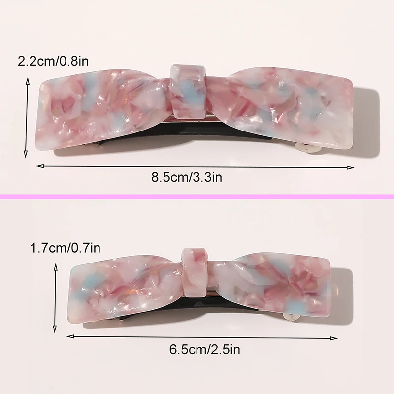 

New 1PCS/Set Fashion Bow Tie Acetate Geometric Hair Clips For Women Girls Headband Sweet Hairpins Barrettes Hair Accessories Set