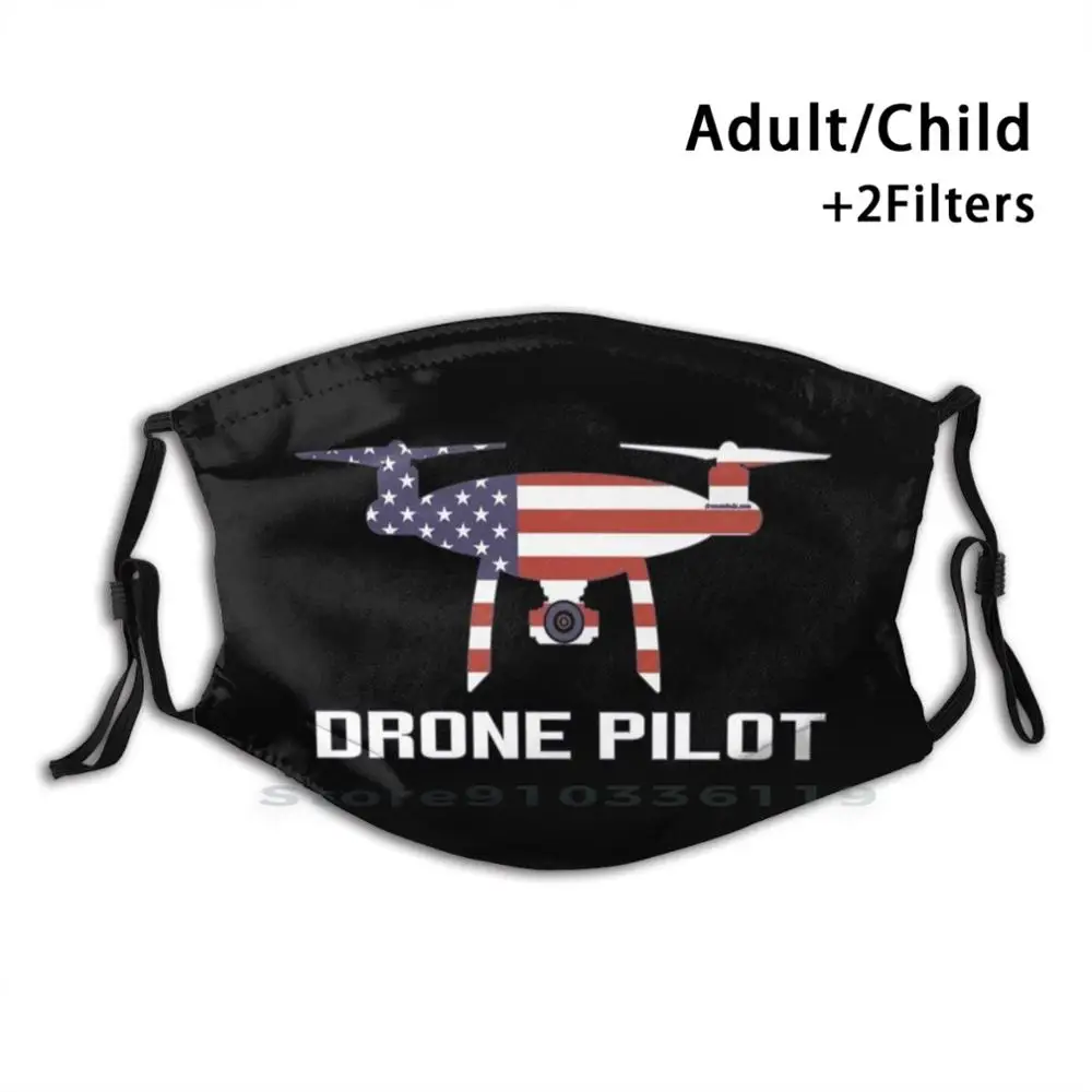 

Usa Flag Drone Pilot Print Reusable Pm2.5 Filter DIY Mouth Mask Kids Usa Drone Usa Drone Pilot Drone Pilot American Flag