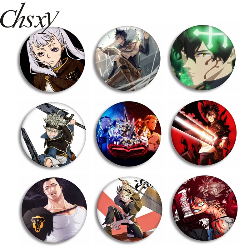 

Anime Black Clover Badge Fashion Cartoon Figures Brooch Cute Pin for Clothes Backpack New Year Gift Brooches Teenage Accessories
