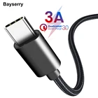 Кабель USB Type-C для быстрой зарядки Huawei P30 Xiaomi Mi 11 Redmi Note 9 8, кабель USB Type-C 3,0 для Samsung S21 S20