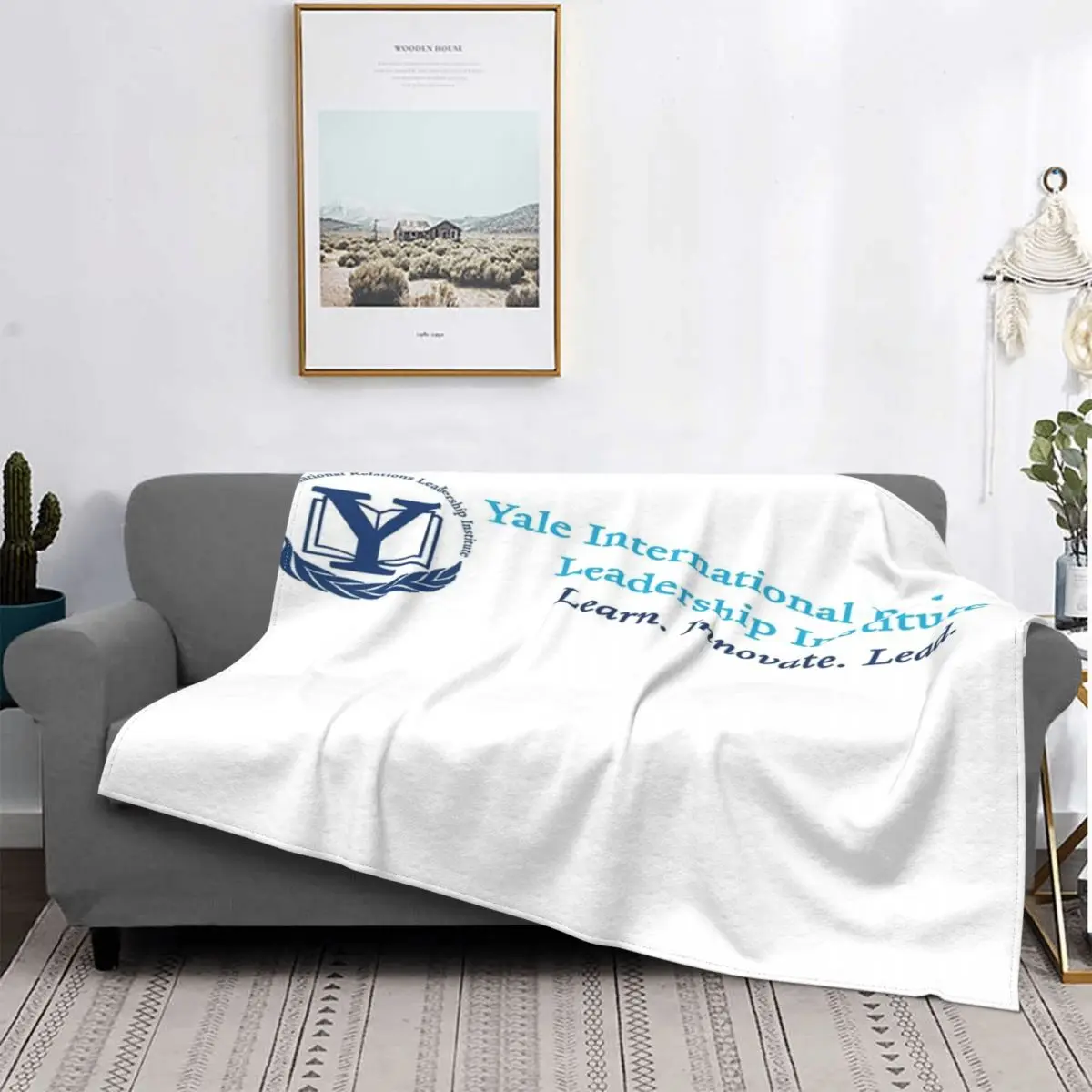 

Yirli-Manta de muselina a cuadros para cama, manta térmica de algodón y lino, Color Azul Marino