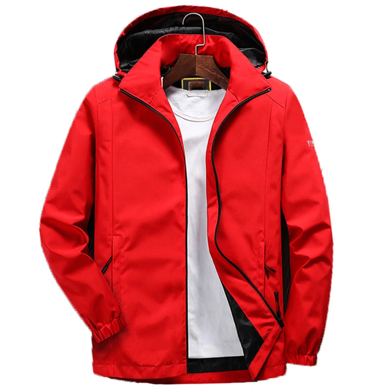

Red Jacket 2021 New Spring Autumn Men Women Korean Version Plus Size 8XL Tooling Couples Baseball Grey Black Hooded Jacket GH167