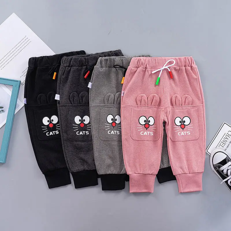 Лидер продаж детские хлопковые брюки повседневные для мальчиков и девочек