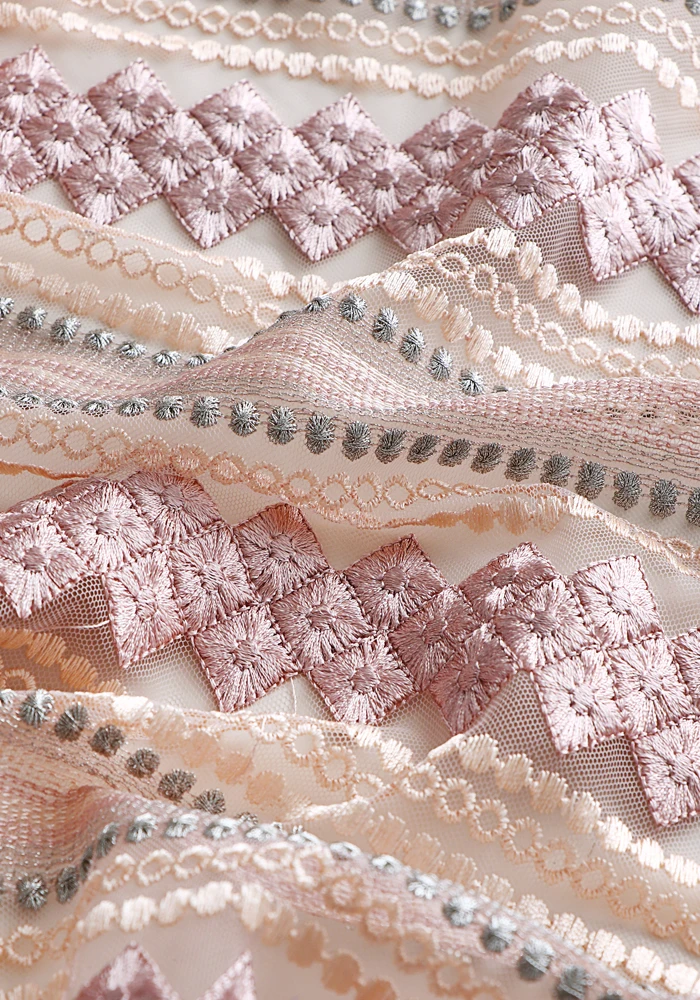 Сетчатая ткань с вышивкой мягкая кружевная для юбки платья аксессуары одежды |