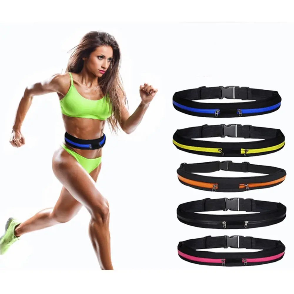 

Sports Bag Running Waist Bag Pocket Running Cycling Jogging Waist Belt Pack Phone Pouch Pocket Waterproof Adjustable Gym Bag