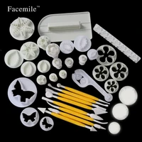 facemile sugarcraft gift plunger cutters gift decorating tools fondant icing plunger silicone plastic mold mould 04021