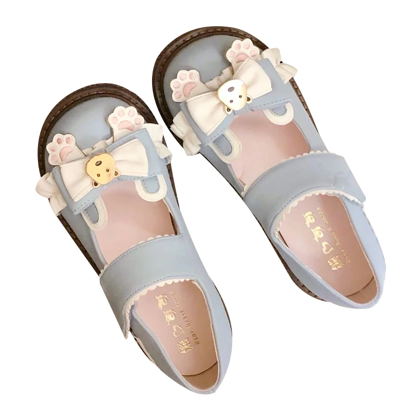 Милые туфли в стиле &quotЛолита&quot из искусственной кожи на толстой подошве с