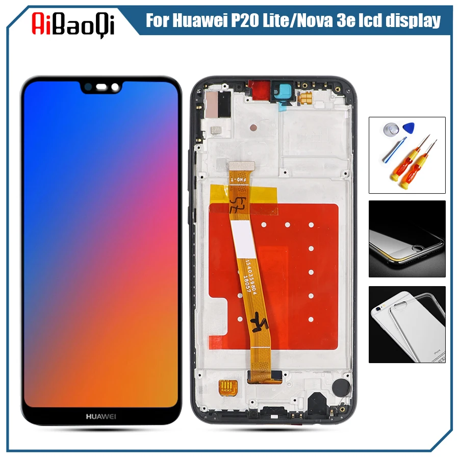 ЖК-дисплей и сенсорный экран с дигитайзером в сборе для Huawei P20 Lite Замена Nova 3E