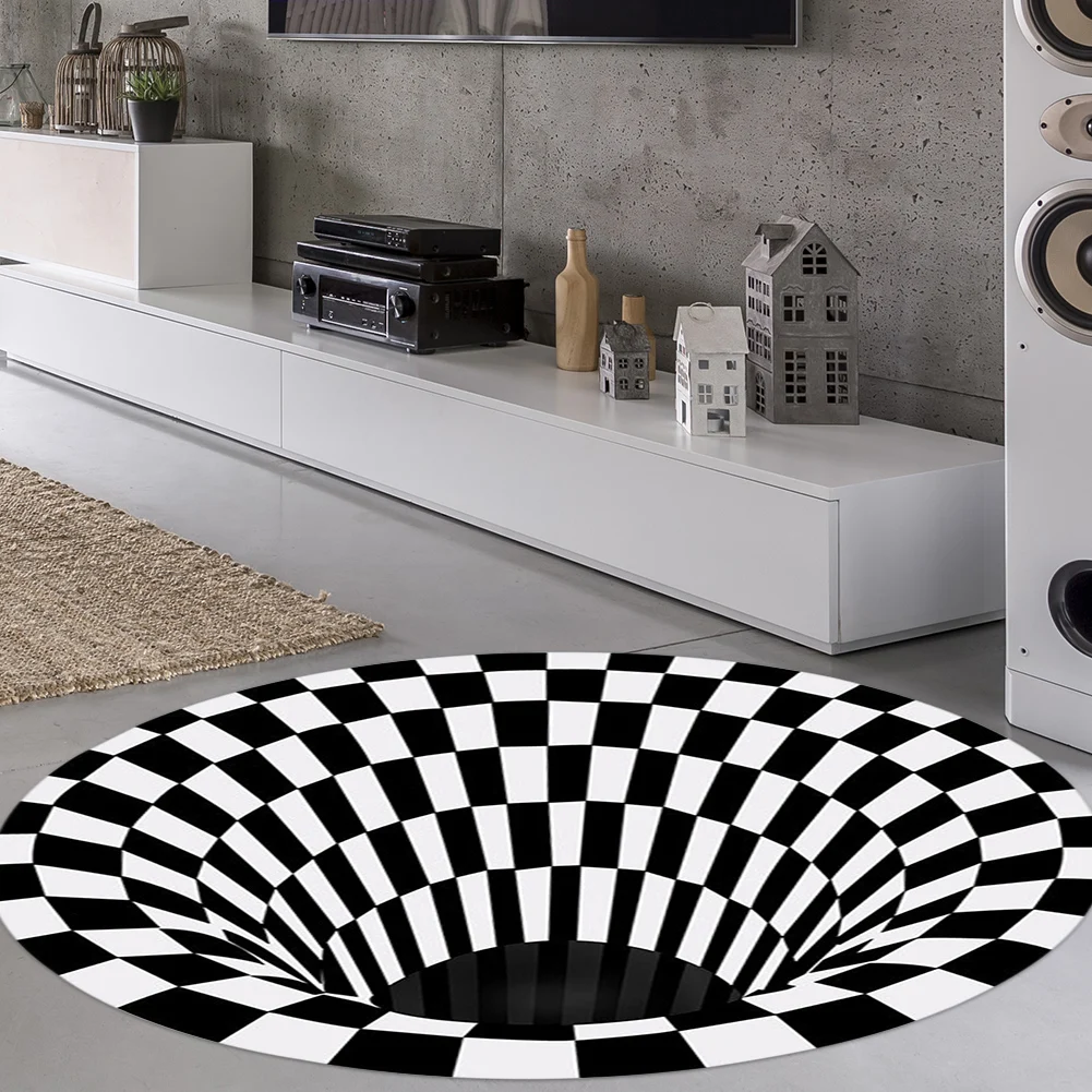 3d-вихревой иллюзионный ковер с вихревым принтом области оптической иллюзии