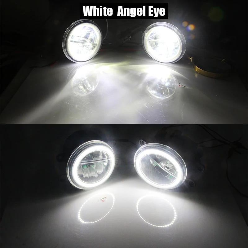 

For Toyota CHR C-HR 2016 2017 2018 2019 Car 4000LM LED Bulb Fog Light + Angel Eye Daytime Running Lamp DRL H11 12V 2 Pieces