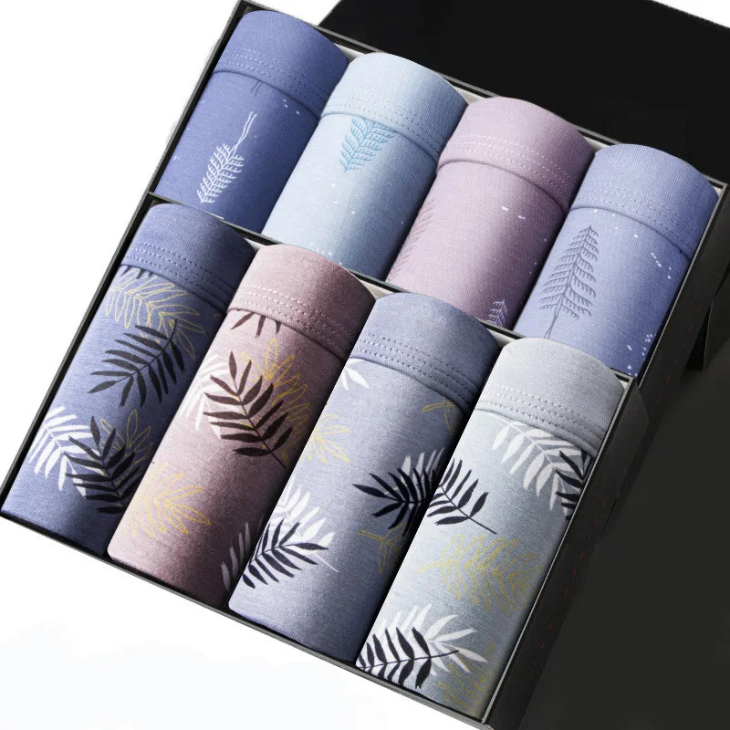 Трусы-боксеры мужские Бесшовные ультра-мягкие из модала 8 шт. | Мужская одежда