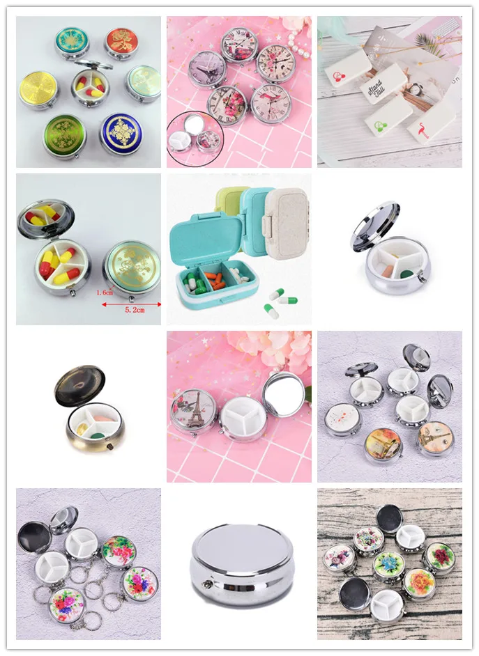 

1PC Portable Mini Pill Case Medicine Boxes 3 Grids Travel Home Drugs Tablet Empty Container Multi Styles High Quality