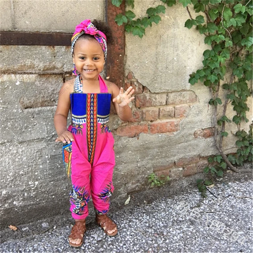 Летнее Модное детское Африканское платье Дашики Детский боди базин богатый