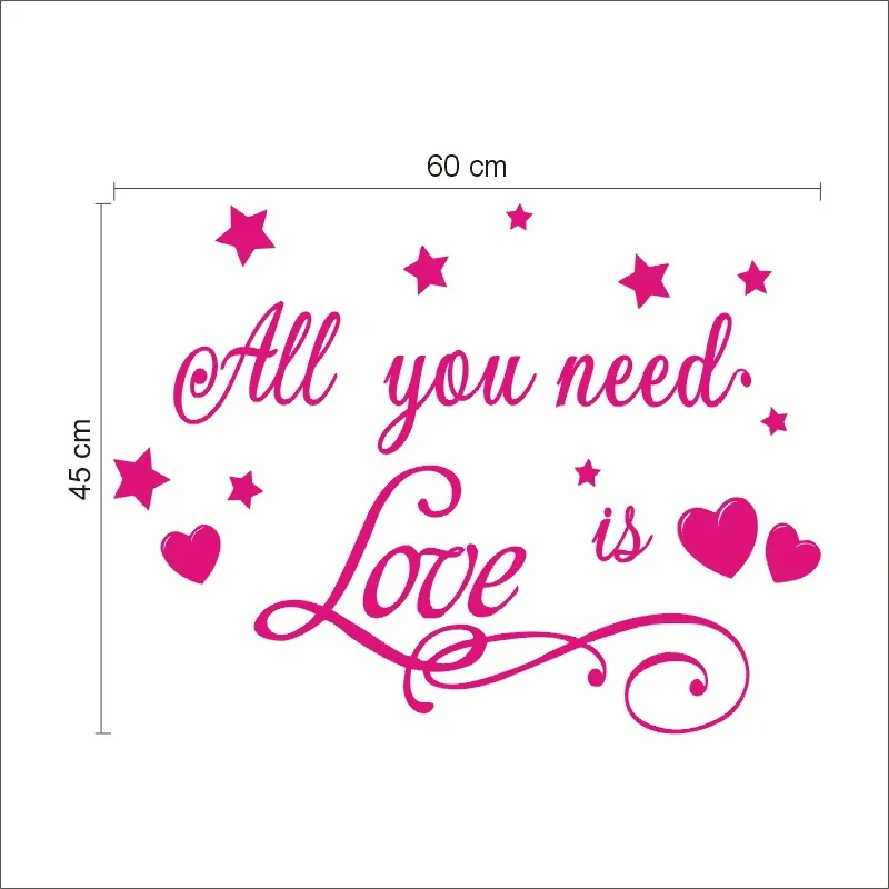 Милые все что вам нужно это любовь настенные наклейки для украшения комнаты