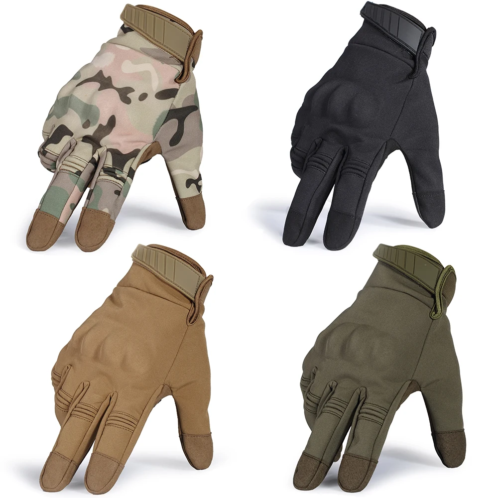 Touch Screen Waterproof Fleece Tactical Army Combat Airsoft Military Hunting Climbing Cycling Hard Knuckle Full Finger Gloves