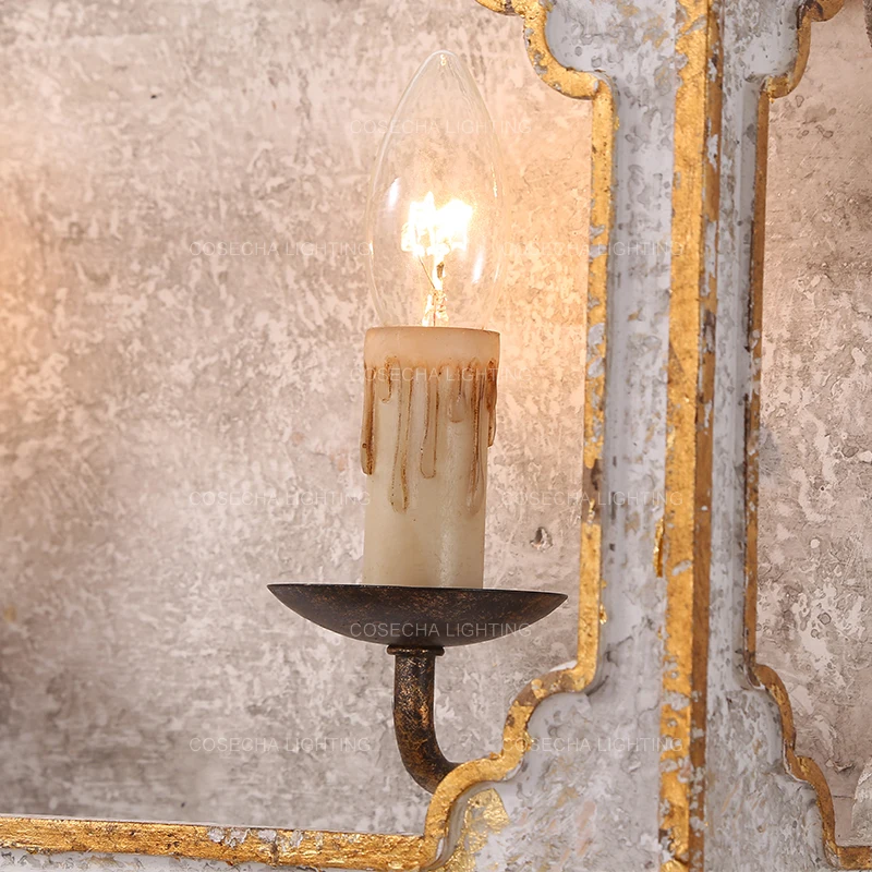 Винтажные Деревянные Настенные светильники в стиле ретро старинные бра для