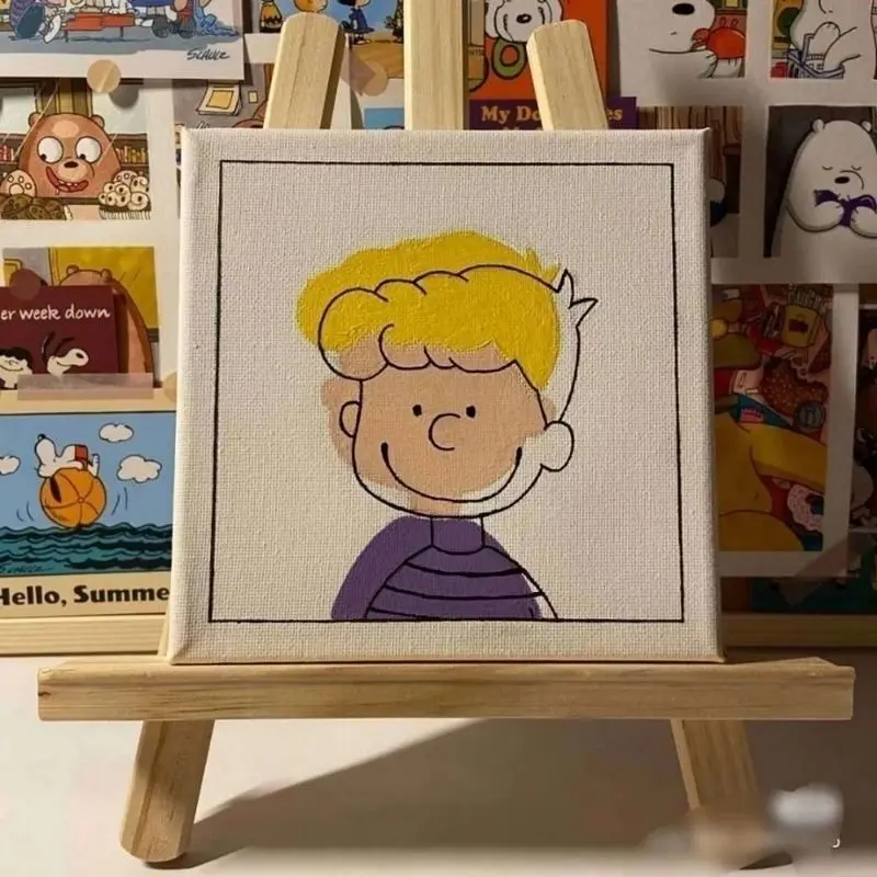 

Ins Mini Sketchpad Student DIY Canvas Creative Desktop Decoration Painting Easel 2022 New Art Easel Art Supplies for Painting