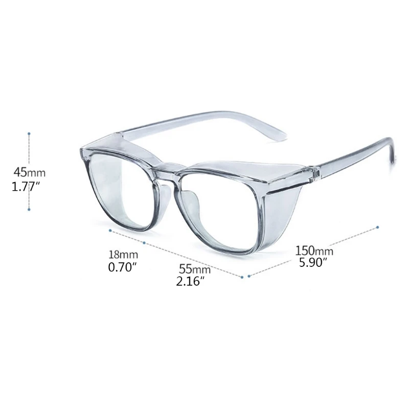 

Transparent Vented Safety Goggles Clear Eye Protection Anti Fog Glasses Protective Anti Dust Eyewear Lab Workplace Outdoor Ridin