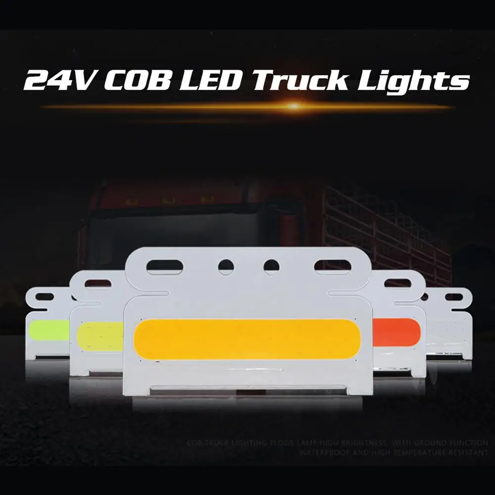 

24V COB Truck Lights Turning Lamp White Yellow Green Blue Red Color 24V LED Bulb for Truck Decoration Signal Lamps Lorry Light