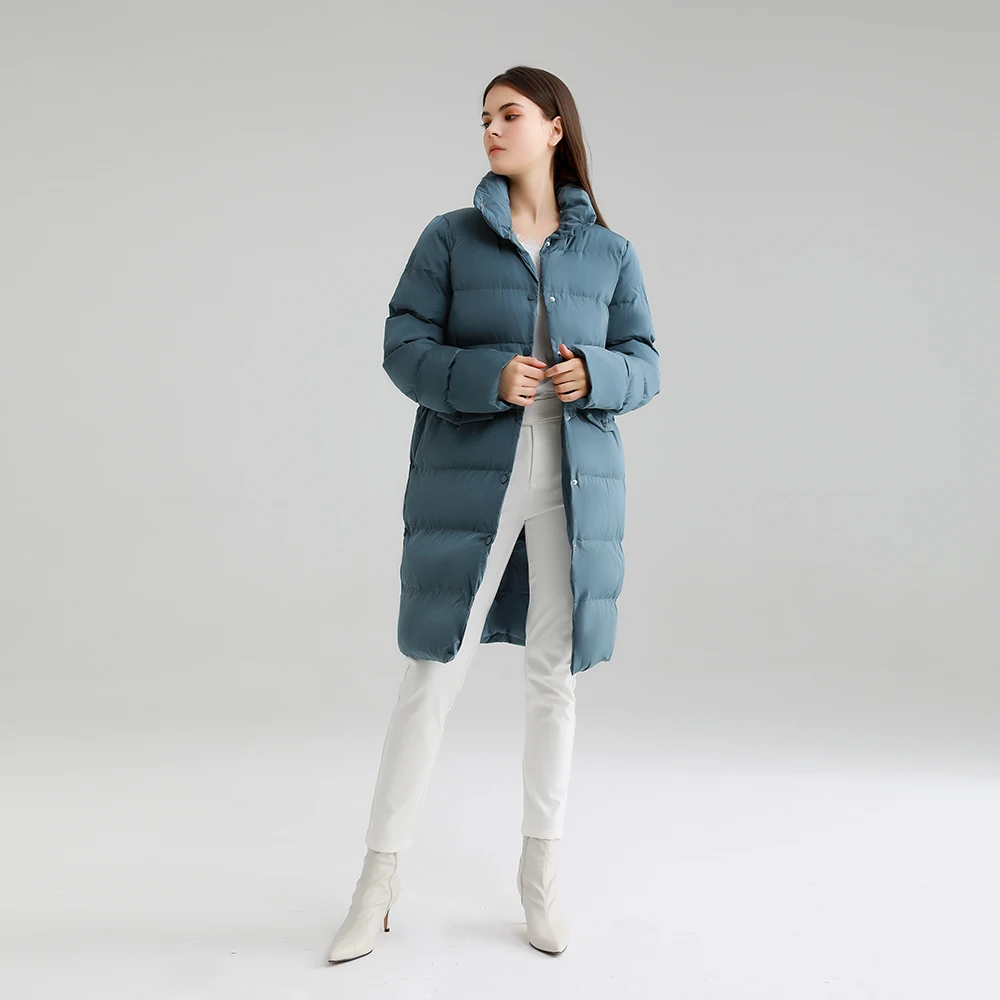 Thick Down Cotton Coat Oversize Long Parkas 2022 Winter Long Sleeve Buttons Pockets Female Warm Puffer Jacket Parka Branded