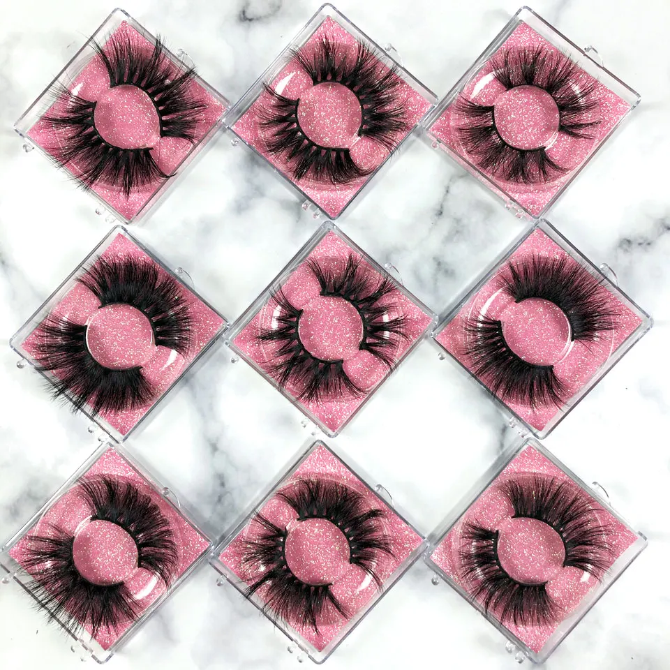 

Makeup 25mm Mink Lashes Bulk Soft Mink Eyelashes Wholesale Dramatic 3D Mink Lash Boxes Packaging Luxury False Eyelashes Handmade