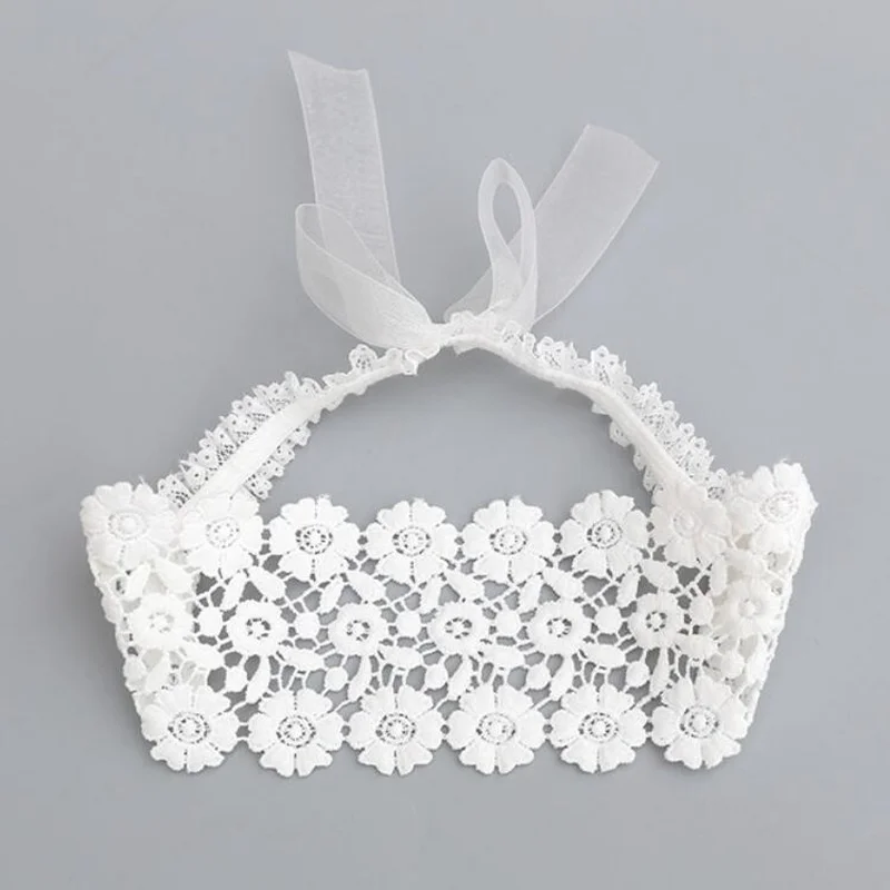 

Реквизит для фотосъемки новорожденных кружевная Детская повязка на голову для Девочек Цветочная фотография
