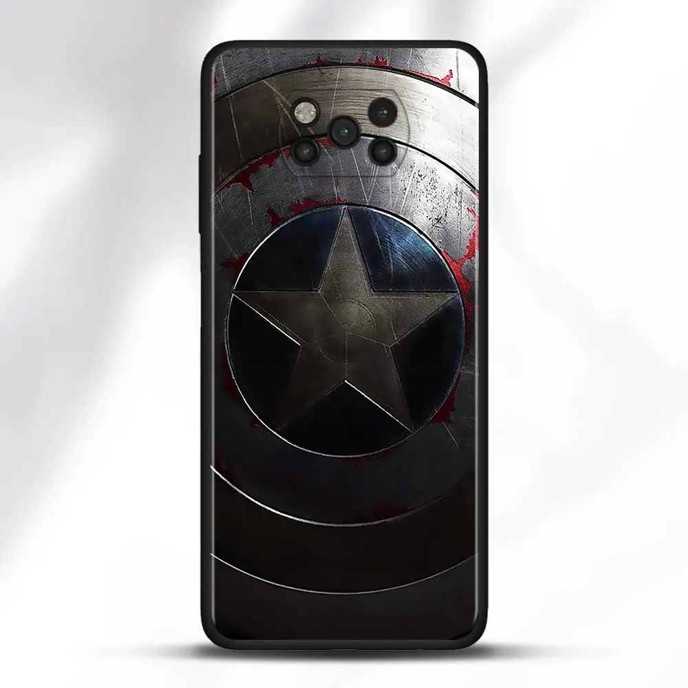 Marvel superhero logo Case For Xiaomi POCO X3 M3 Pro X3 NFC X3 F3 GT F1 Cover for Mi Civi  11T 10T Pro 9T 11 Note 10 Lite Funda