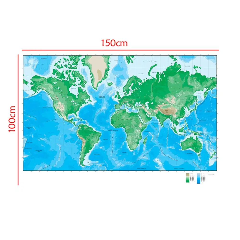 

Складная карта из нетканого материала для геологических исследований, 150x100 см