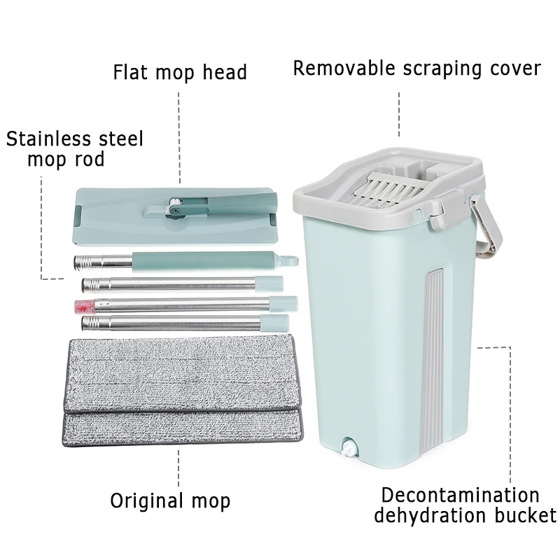 

Dry&Wet Cleaning Automatic Spin Mop Avoid Hand Washing Ultrafine Fiber Cleaning Cloth Home Kitchen Wooden Floor Lazy Fellow Mop