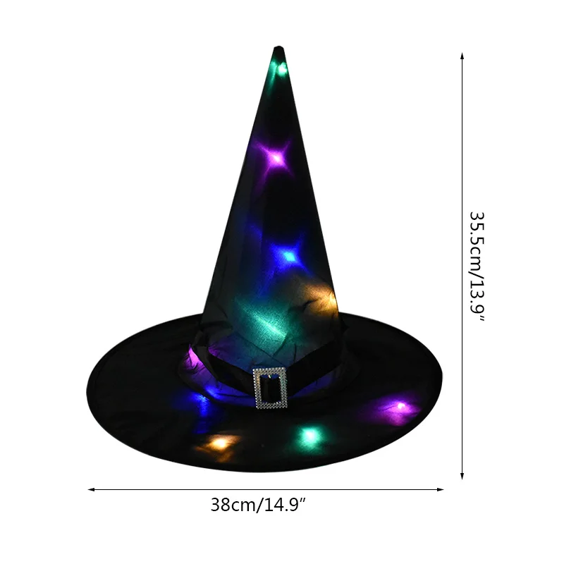 

Halloween Decorations LED Witch Hat Glowing Lights Hats Halloween Costume Props Home Garden Decor Halloween Party Supplies
