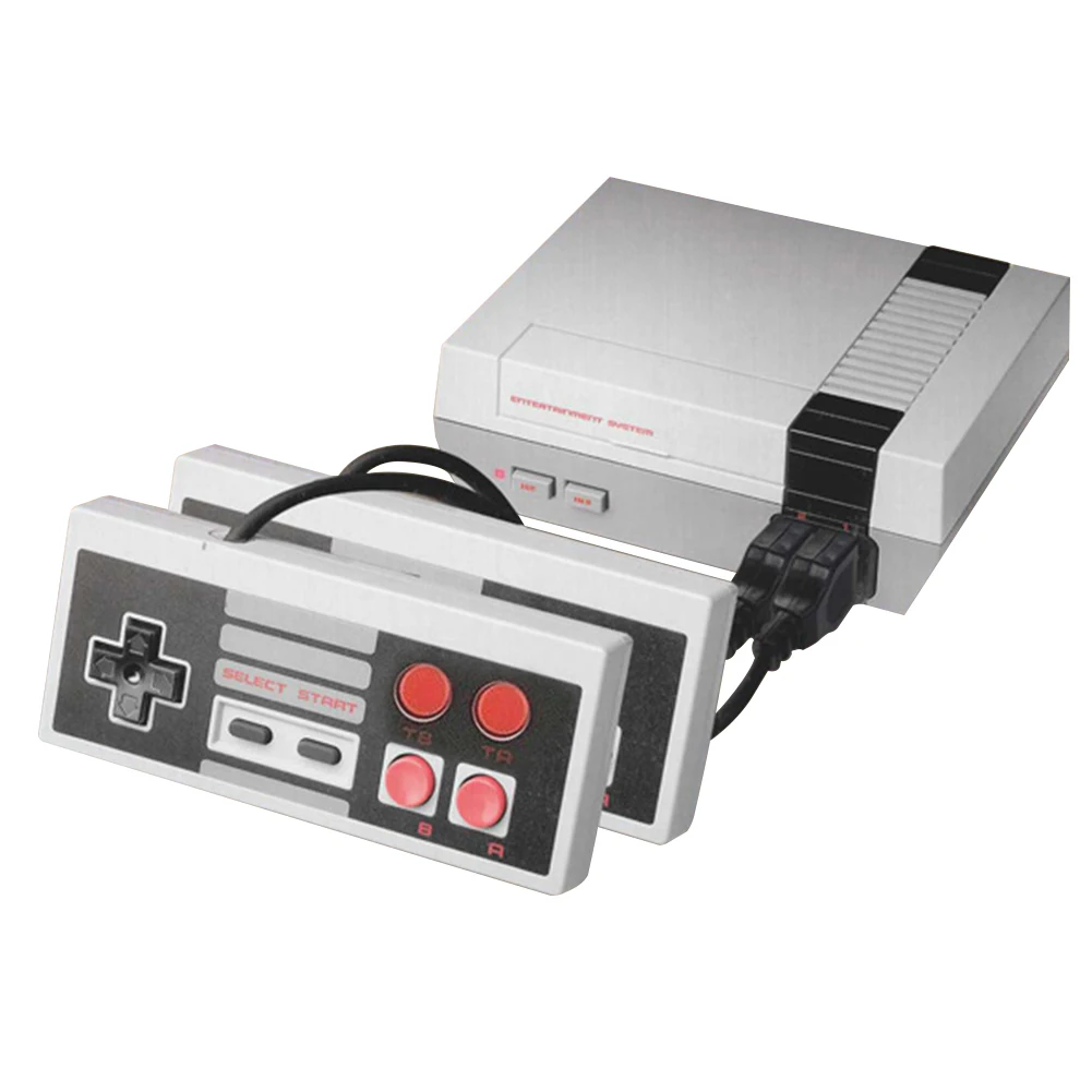 Vintage Gaming Player Family Electronics Childhood NES Gift 8 Bit TV Game Console Handheld 2 Controller Plug-in Card Retro Video |