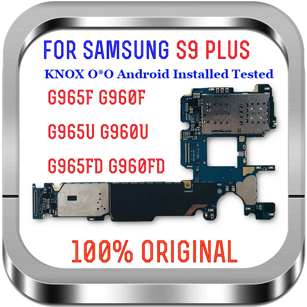 Европейская версия для samsung S9 Plus материнская плата G965F G960F G965U G960U G965F Заводская плата разблокировки с чипами IMEI OS логическая плата