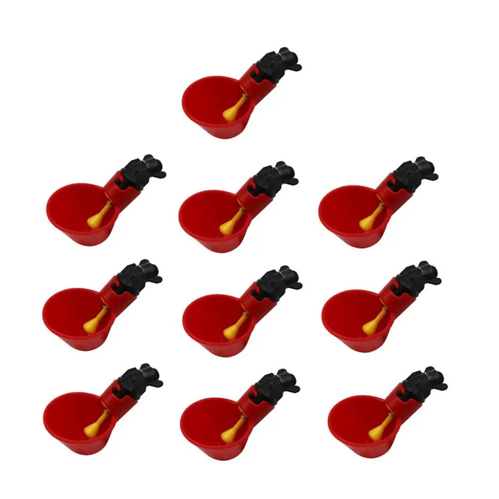 10 комплектов красный перепела поливающий кормушка для животных Автоматическая