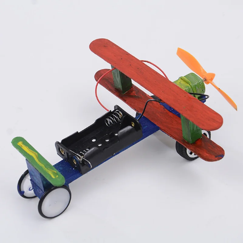 

Kids Small Production Electric Aircraft Invention Toys for Children Student Science Experiment Manual Material DIY Technology