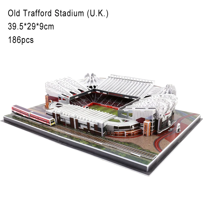 188 DIY 3D Puzzle Jigsaw World Football Stadium European Soccer Playground Assembled Building Model Puzzle Toys for Children GYH - Color: 188