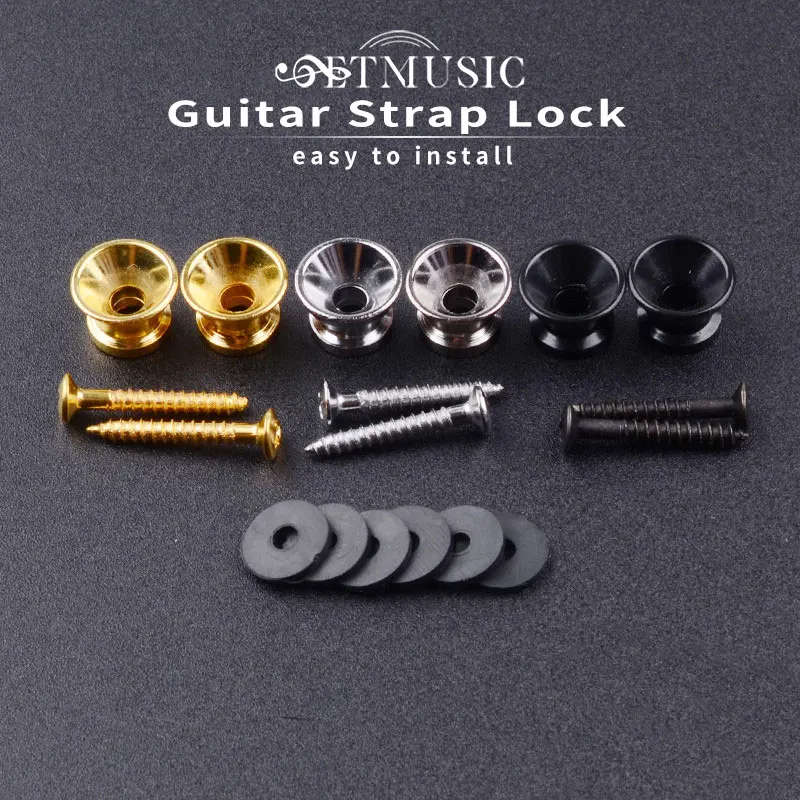 2pcs gitarre strap lock locking pegs pin metall ende strap taste für akustische klassische elektrische bass gitarre ukulele guitarra teil free gl