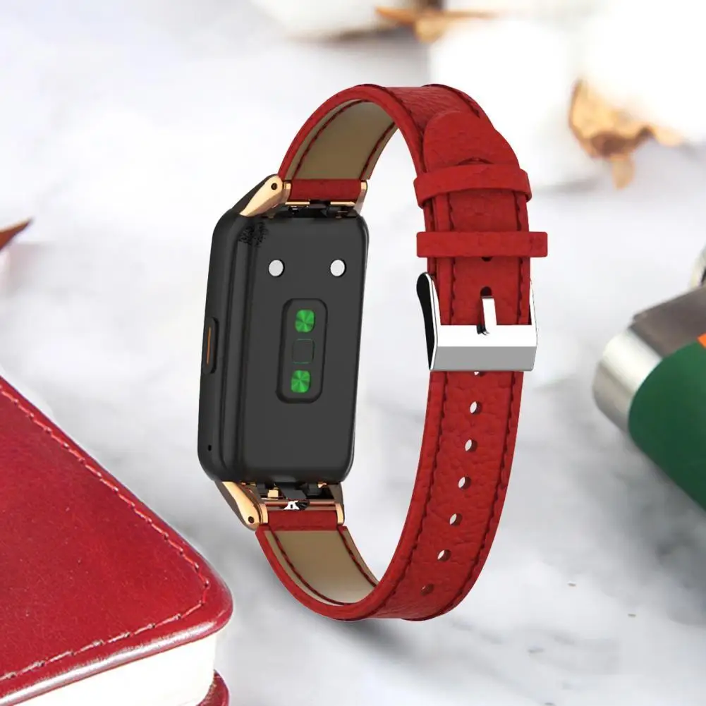 

Wrist Strap Convenient Faux Leather Smartwatch Band Wear-resistant Replacement Watchband