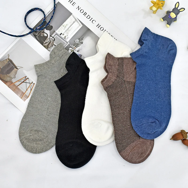 10 пара/лот летние хлопковые мужские короткие носки Модные дышащие лодочки