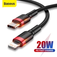 baseus usb c cable for iphone 11 pro max pd 20w fast charging usb c to lighting cable for iphone 12 7 xr data usb type c cable