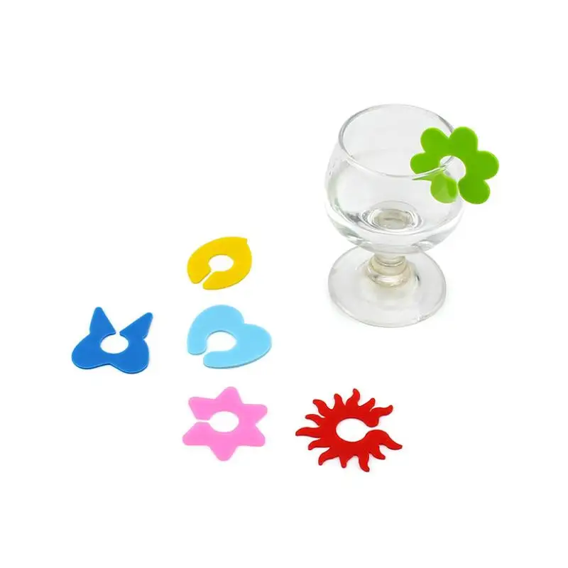 6 шт./компл. маркер стакан для вина силиконовая этикетка аксессуары барной посуды