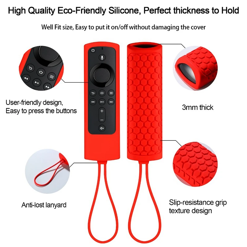 Противоскользящий Ударопрочный силиконовый защитный чехол Firestick для Fire TV Stick 4K 2