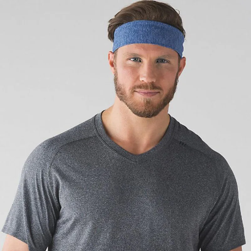 Унисекс одноцветная спортивная повязка на голову для йоги эластичная лента