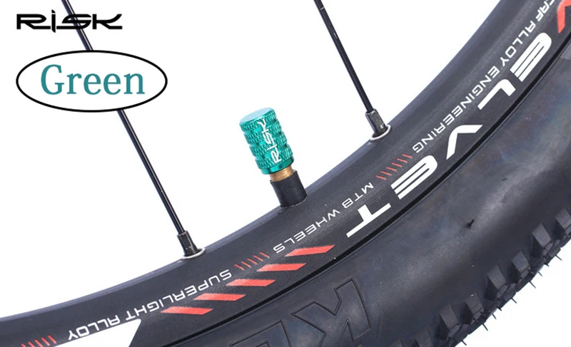 10 шт. RISK Bike Presta Schrader колпачки для клапанов MTB дорожный велосипед покрытые шинами французские американские Пылезащитная защита шин 7 цветов