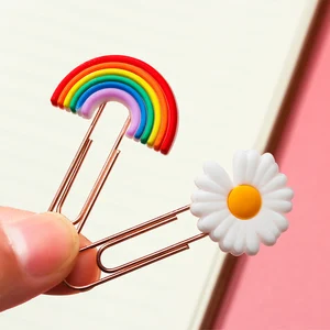 1 шт. милые книжные закладки с животными и цветами для детей, милые книжные закладки, бумажные зажимы для заднего стола, органайзер, канцелярские принадлежности, подарок, офисные и школьные принадлежности