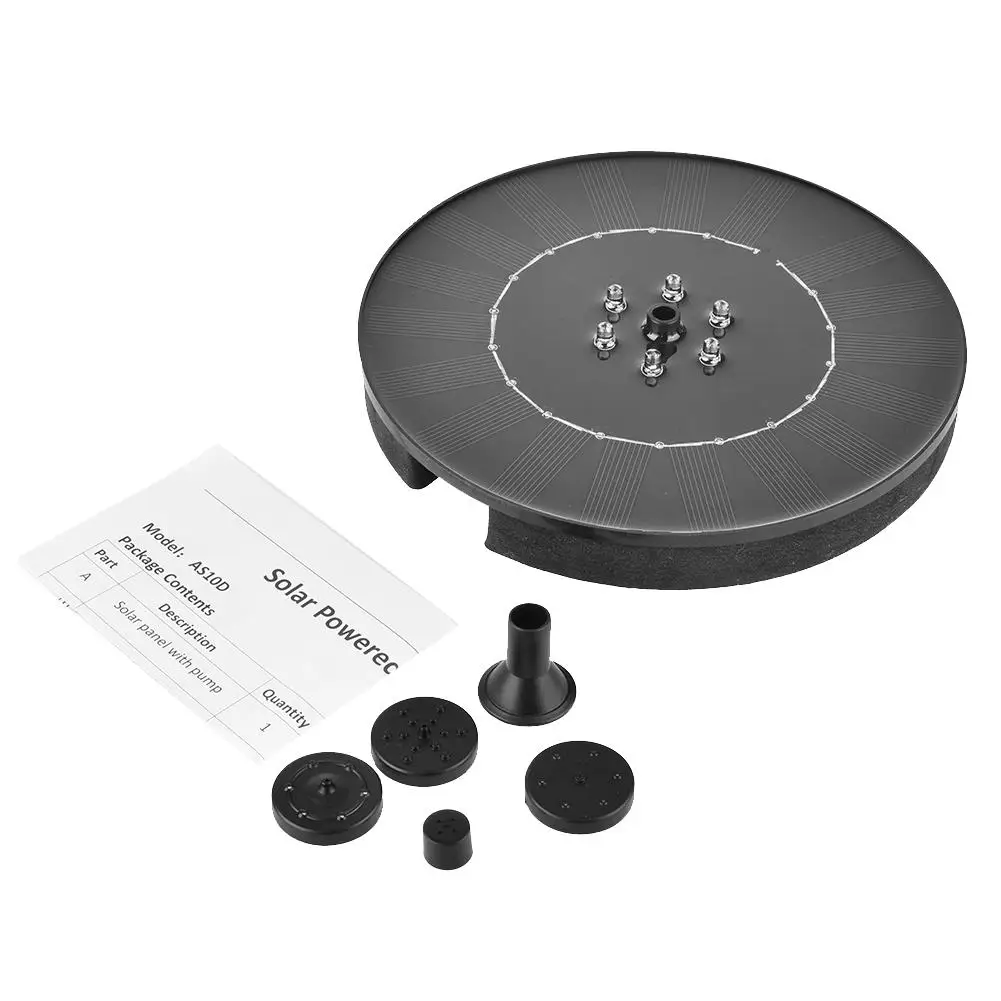 

Solar Fountain Watering Kit LED Solar Water Pump Submersible Waterfall Floating Solar Panel Water Fountain for Garden Outdoor