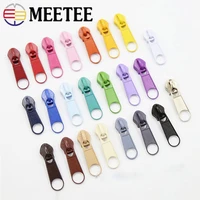 meetee 50100pcs 3 5 alloy colorful slider for nylon zipper sofa cover luggage backpack tent diy hand sewing repair accessory